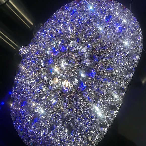 Neiman Marcus Women Rhinestone Evening Clutch Purse Bag